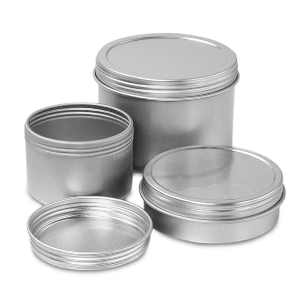 288ea 4 Oz Metal Screw Top Deep Round Tin Can by Paper Mart Walmart