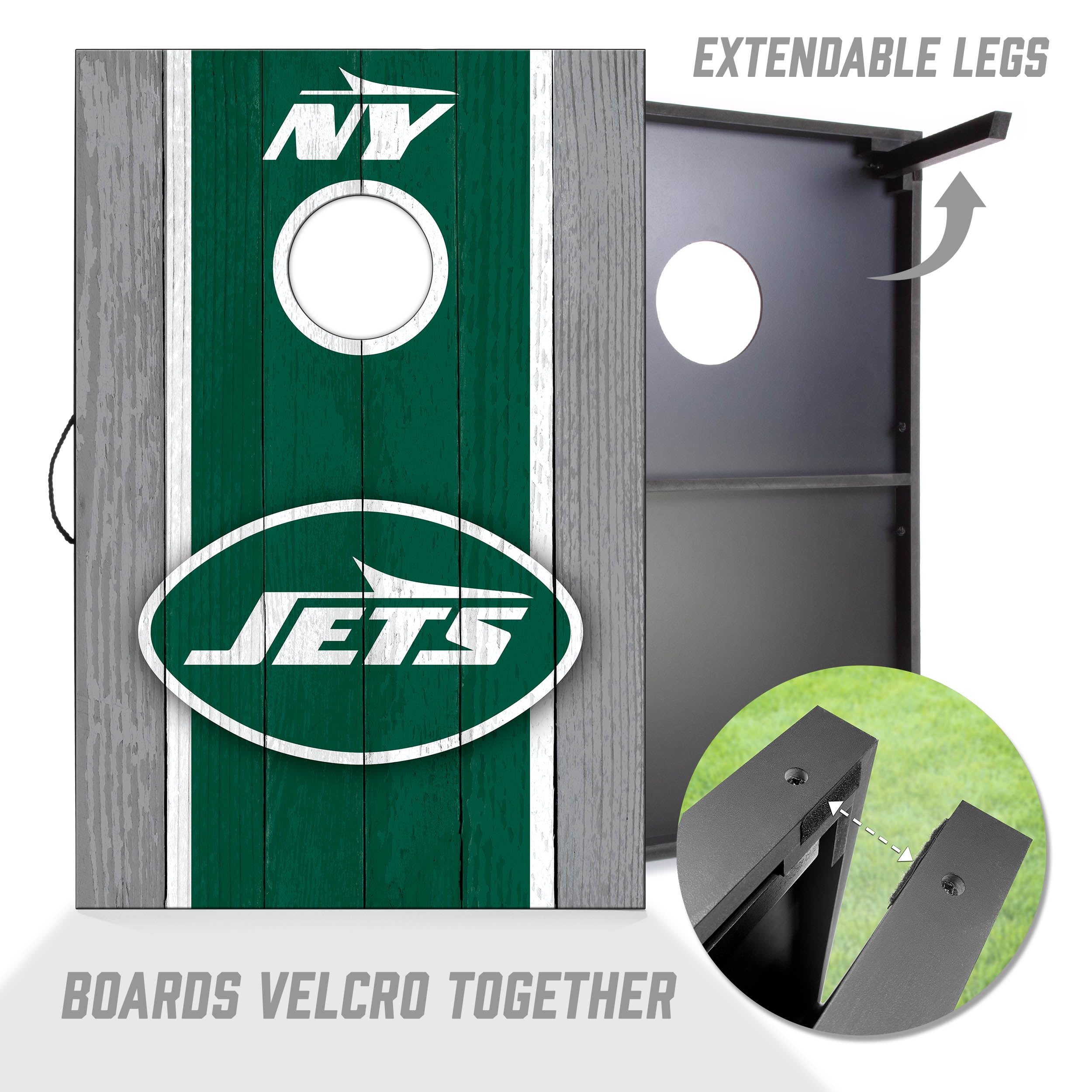 YouTheFan NFL New York Jets 2' x 3' MDF Cornhole Game