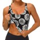 thumbnail image 3 of Fotbe White Sunflowers Sujetador Deportivo Largo sin Aros para Mujer con Almohadillas y Soporte Medio, Transpirable y Absorbente, Camiseta Tipo Chaleco o Tank Top-XX-Large, 3 of 8