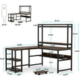 thumbnail image 7 of Tribesigns L-Shaped Computer Desk with Hutch and Storage Shelves, 59 Inch Corner Desk with Bookshelf and Monitor Stand for Home Office, 7 of 7