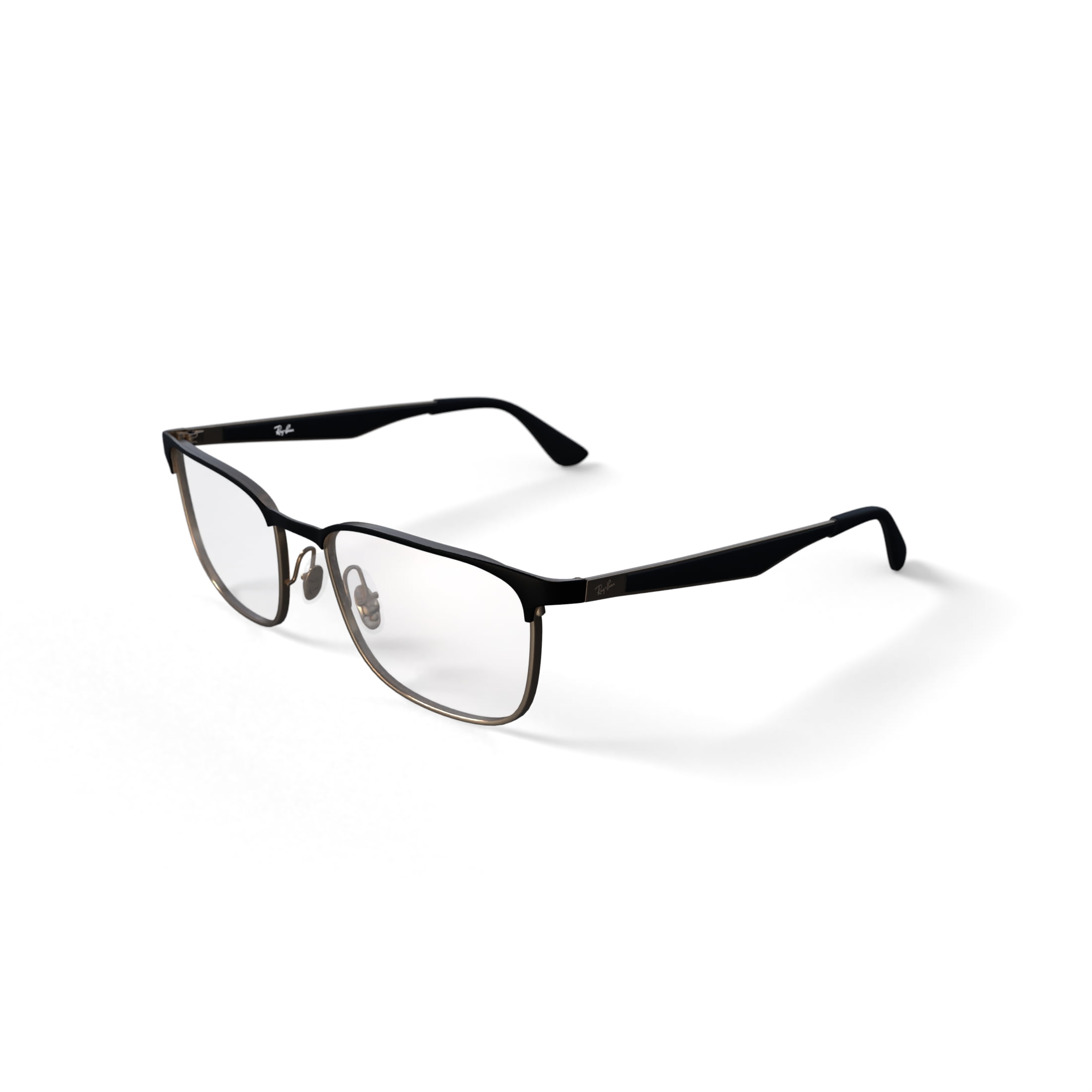 Ray-Ban Unisex Size 54 Square Prescription Eyeglasses with Case, Black on Arista/Demo Lens