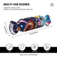 thumbnail image 3 of Wukai Space Colorful Donut Print Candy Pillow Cylindrical Pillows Sofa Pillow Neck Hand Support Pillows Including Insert Lumbar Pillows, 3 of 8