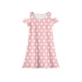 thumbnail image 5 of XADYUY Polka Dot Dresses for Girls 10-12 Casual A-Line Sleeveless Toddler Skater Cute Twirl Crew Neck Swing kids sundresses girls 4-16,Pink 7-8 Years, 5 of 6