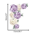 thumbnail image 4 of pdqouc Clearance Four Color Peony Flowers Wall Stickers Peony Floral Plants Butterfly Peel and Stick Wall Art Decals for Girls Bedroom Living Room TV Wall, 4 of 9