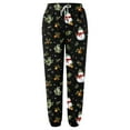 thumbnail image 4 of Fiaer Christmas Womens Sweatpants Funny Snowman Graphic Trendy Xmas Pants Baggy Casual Plus Size Comfort Holiday Trousers with Pocket Black XXL, 4 of 5