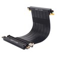 185mm PCIe 16x Riser Cable, PCI Express 3.0 x16 Riser Dual Reverse ...