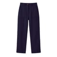 thumbnail image 4 of JJHGVB Linen Pants for Women Side Button Pants Lightweight Beach Trousers Straight Leg Trousers Flowy Palazzo Elastic Waist Linen Capri Pants Resort Wear for Women 2026 Office Work Trousers Navy 3XL, 4 of 4