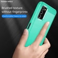 thumbnail image 5 of for Samsung A03S case, Galaxy A03S case with HD Screen Protector, Fashion Shock-Absorption Flexible TPU Bumper Soft Rubber Protective Case Cove for Samsung Galaxy A03S (Mint Brushed TPU), 5 of 15