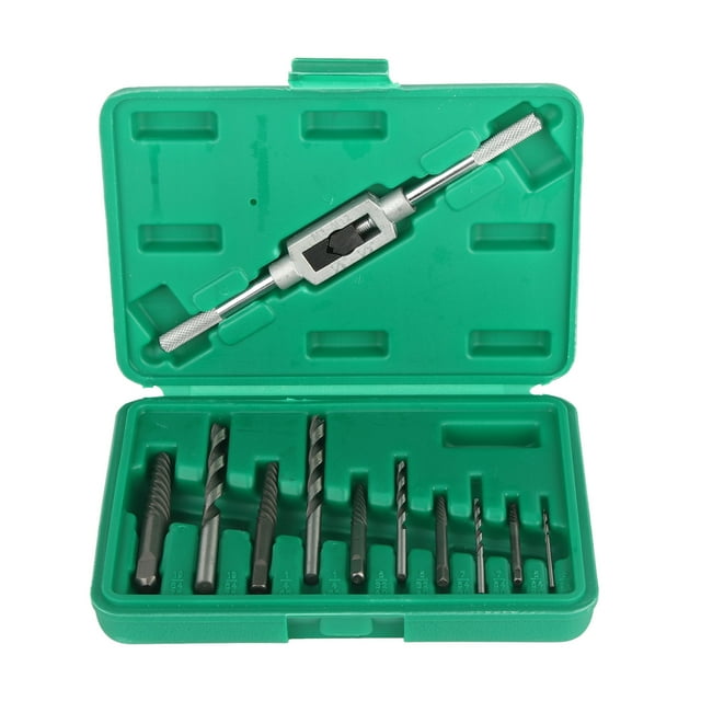 Juego de extractor de tornillos rotos, 11 piezas de brocas para tornillos rotos y juego de extractores de tornillos, herramienta de extracción extraída