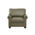 thumbnail image 3 of Cterwk Single Seat Armchair with Wood Frame, Faux Leather Accent Chair for Living Room, Office, Gray, 3 of 6
