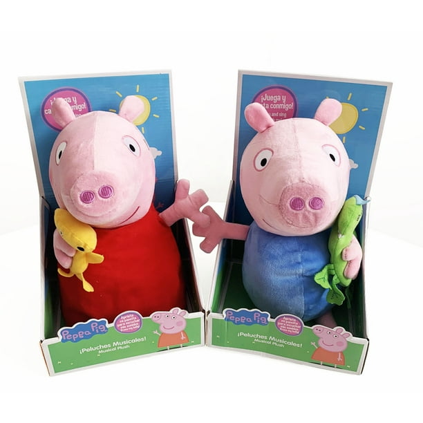 Peppa pig Peluche 30 cm con Sonidos Peppa y su mascota Bebe Arbrex Peppa Pig Walmart en linea