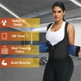 thumbnail image 4 of COMFREE Women Sauna Suit Waist Trainer Vest With Zipper Sweat Tank Top Body Shaper With Trimmer Belt, 4 of 6