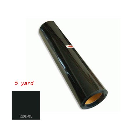 INTBUYING 5 Yard 20inch PU Vinyl for T-Shirts Heat Press Transfer HTV Cutting Plotter Craft (Black)