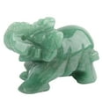 thumbnail image 2 of 2 Inch Cartoon Elephant Ornament Aventurine Simulation Animal Figurine Delicate Stone Engrave Gift Desktop Decor (Green), 2 of 7