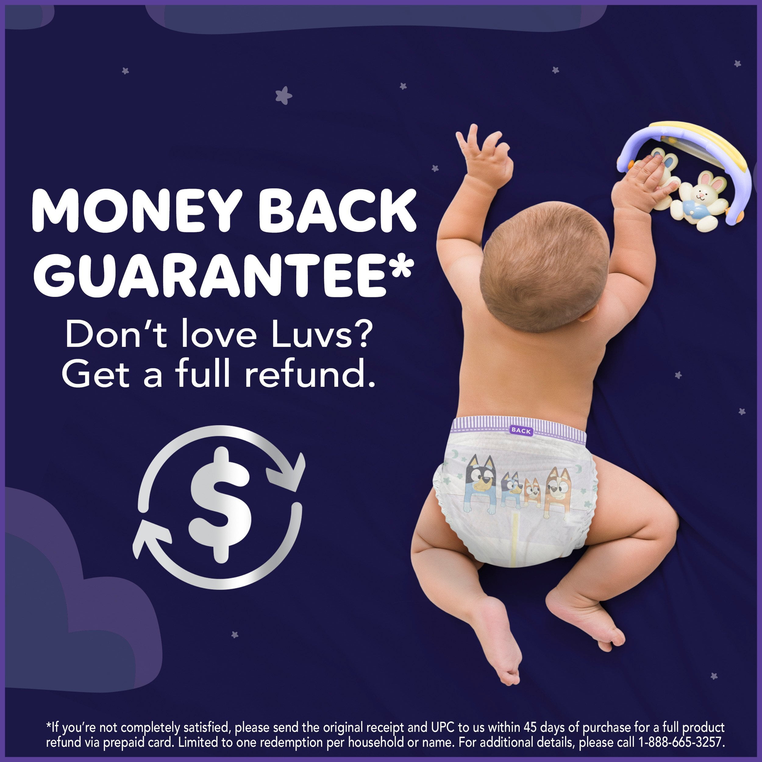 Luvs Platinum Protection Sleepy Nights Baby Diapers, Size 7, 44 Count (Select for More Options)