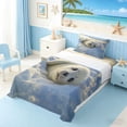 thumbnail image 3 of Manfei Baby Seal Twin Sheet Sets for Kids Boys and Girls, Arctic Animal Bedding 3 Pieces, 1 Flat Sheet, 1 Fitted Sheet and 1 Pillowcase, 3 of 6
