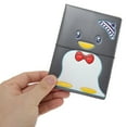 thumbnail image 3 of Unique Bargains 1 Pc Passport Holder Durable Cartoon Little Penguins Document Holder for Travel Black White, 3 of 5