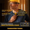 thumbnail image 5 of DEWALT Altavoz Bluetooth portátil (versión actualizada), altavoz portátil inalámbrico con clip Jobsite Pro resistente al agua (no magnético), micrófono incorporado para música/llamadas manos libres, a, 5 of 5