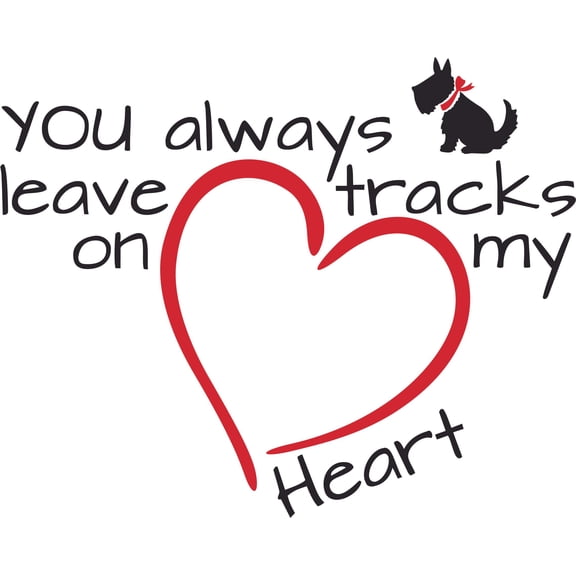 Quotes Love Pet Animal Heart Lettering Wall Sticker Art Design Decal for Girls Boys Kids Room Bedroom Nursery Kindergarten House Fun Home Decor Stickers Wall Art Vinyl Decoration (12x20 inch)