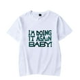 thumbnail image 2 of Girl in red T-shirts I'M DOING IT AGAIN BABY! Merch Unisex Trend Casual Short Sleeve Top, 2 of 3