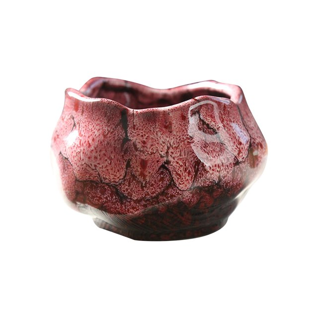 Adorno de té de té de de copa de cerámica de cerámica en forma de loto de 150 ml, taza de de kung fu para sala de estar de restaurante, escritorio, Rosa