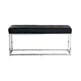thumbnail image 2 of Heavenly Collection Black Leather Bench, 2 of 5