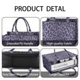 thumbnail image 4 of Large Capacity Tote Bag,Leopard Pattern Purple Handbag Fashion Luxury Tote Bag,15.7"x13"x 5.1" Inches,Laptop Compatible, 4 of 6