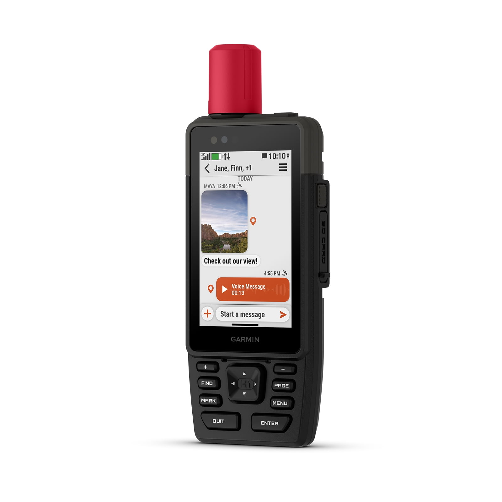 Garmin GPSMAP H1i Plus Rugged Hiking Premium GPS Handheld Navigator  inReach Plus Satellite Technology to Share Text Photos Voice Messages SOS OffGrid Long Battery Life Preloaded Maps Bundle