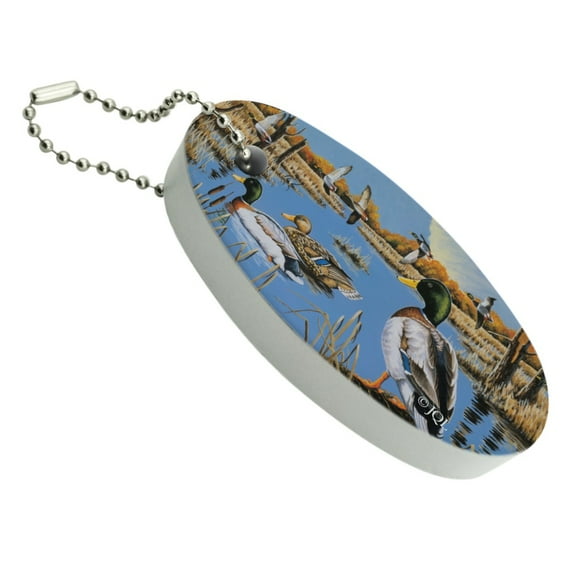 Ducks in the Lake and in Flight Floating Foam Keychain Fishing Boat Buoy Key Float