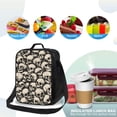 thumbnail image 4 of Skull Halloween Lunch Bag Insulated Thermal Lunch Box with Shoulder Strap & Handle for Women and Men, 4 of 7