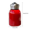 thumbnail image 2 of Botella de agua aislada de acero inoxidable portátil de 280 ml, mantiene las bebidas calientes o frías, 2 of 7