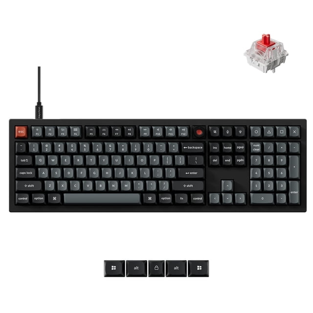 Teclado mecánico Keychron V6 8K de tamaño completo, con cable y RGB