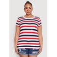 thumbnail image 2 of Womens Plus Size Striped Tee, 2 of 5