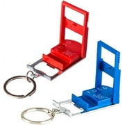 Fuso Multifunction Keychain With Smartphone Stand - Pack of 2 (Red, blue)