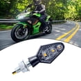 thumbnail image 4 of MYG 1 Pair Motorcycle Amber 3-LED 12V Signals Turn Blinker For Lights For Honda, 4 of 5