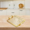 thumbnail image 6 of TISHITA Serving Tray Tea Fruit Storage Tray with Handles Platter Easy to Clean Plate Coffee Table Decor Tray for Kitchen Coffee Table Amber, 6 of 8
