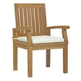 thumbnail image 3 of Modway Marina 7 Piece Outdoor Patio Teak Dining Set in Natural White, 3 of 7