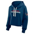 thumbnail image 4 of Women's Fanatics Navy Houston Texans Oversized Hometown Heritage Cropped Hoodie, 4 of 5