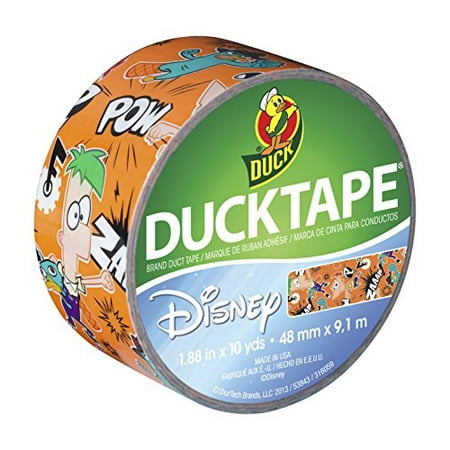 Duck Brand 281969 Disney-Licensed Phineas and Ferb Printed Duct Tape, 1.88-Inch by 10-Yard,