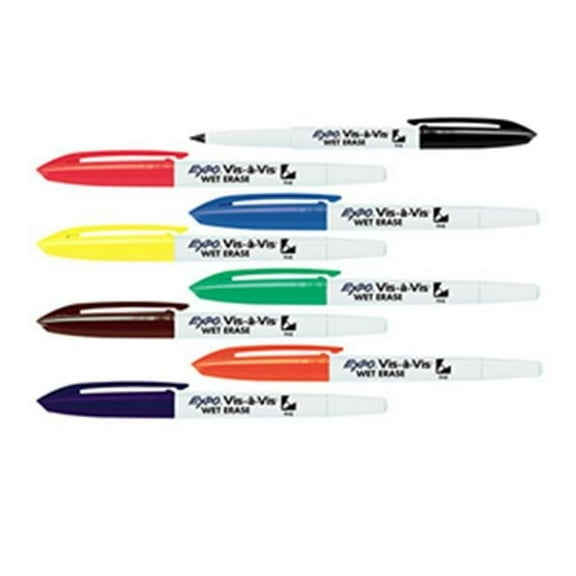 Vis A Vis Fine Tip Markers - Blue