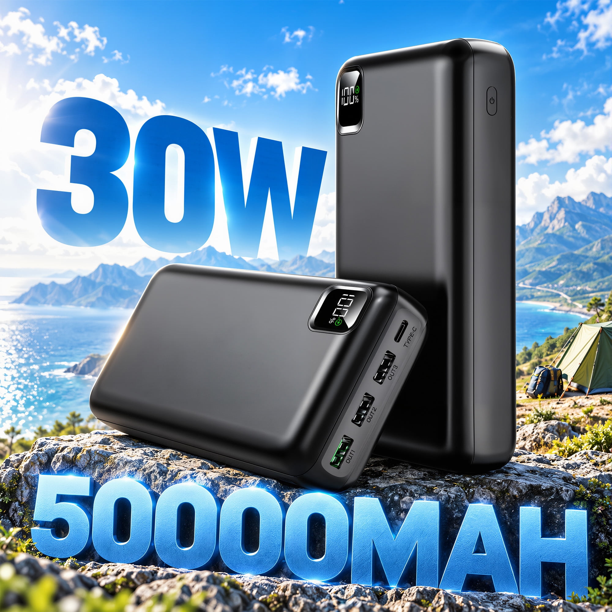 SHARGE ICEMAG 2 Magsafe Power Bank, 10000mAh, 15W Qi2 Wireless