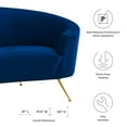 thumbnail image 3 of Sofa, Blue Navy, Velvet, Modern Contemporary, Mid Century Living Hotel Lounge Cafe Lobby, 3 of 8