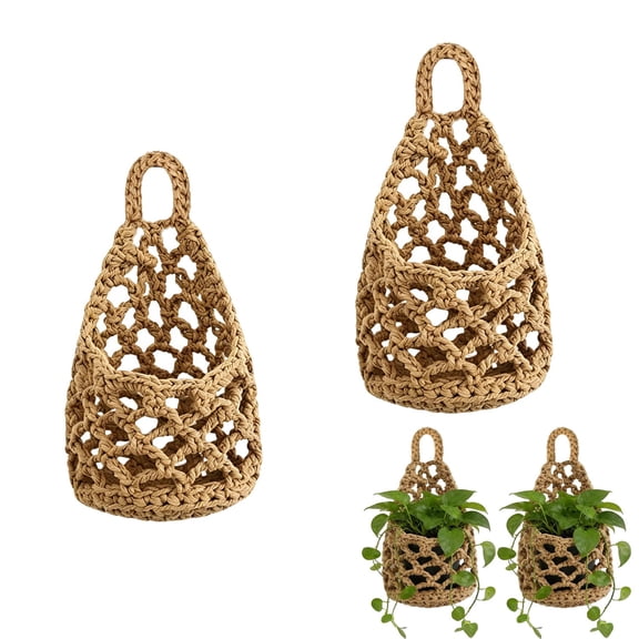2 Pack Wall Planters for Indoor, Plant Hanger Wall Mounted Flower Baskets Hanging Planter, Plants and Hook are Not Included