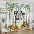 thumbnail image 4 of Rustic Farmhouse Kitchen Curtains Country Minimalist Condiment Fruit Vegetable Bakery Utensil Watercolor Blackout Drapes for Dining Room 26x84in,2 Panel Set, 4 of 6