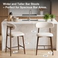 thumbnail image 4 of JERBOR Counter Height Bar Stools Set of 4, Upholstered Counter Stools Modern Barstools with Metal Legs for Kitchen Island Dining Room, Walnut, 4 of 9