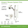 thumbnail image 5 of Origins Single-Handle 1-Spray Shower Trim with Hand Shower in Satin Nickel - 1.5 GPM (Valve Not Included), 5 of 5