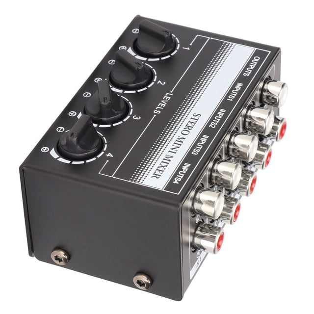 Stereo Mini Mixer , Metal Easy Setup CX400 Low Noise 4 Channel Mixer For Mixing Instruments For Small Bar