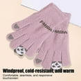 thumbnail image 5 of Horivan 2 Packs Rufa Pandas Fleece Lined Winter Gloves for Teens Touchscreen Windproof Cold Proof Unisex Outdoor Activities Cycling Commuting Warmth, 5 of 6