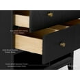 thumbnail image 4 of Momo 36 in. Bath Vanity in Black Oak with White Quartz Top and Undermount Basin, 4 of 7