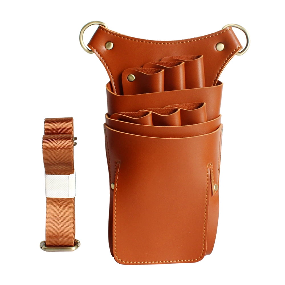 Scissors Pouch Leather Salon Barber Hairdressing Scissors Holster Hair